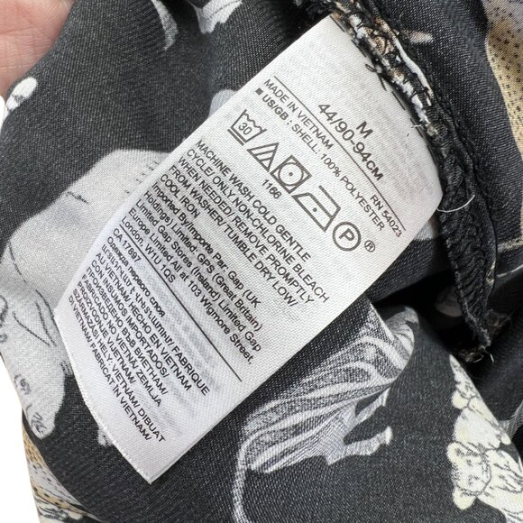 Banana Republic Animal Safari Print Pajama Set Black Multicolor Size Medium - Picture 13 of 14